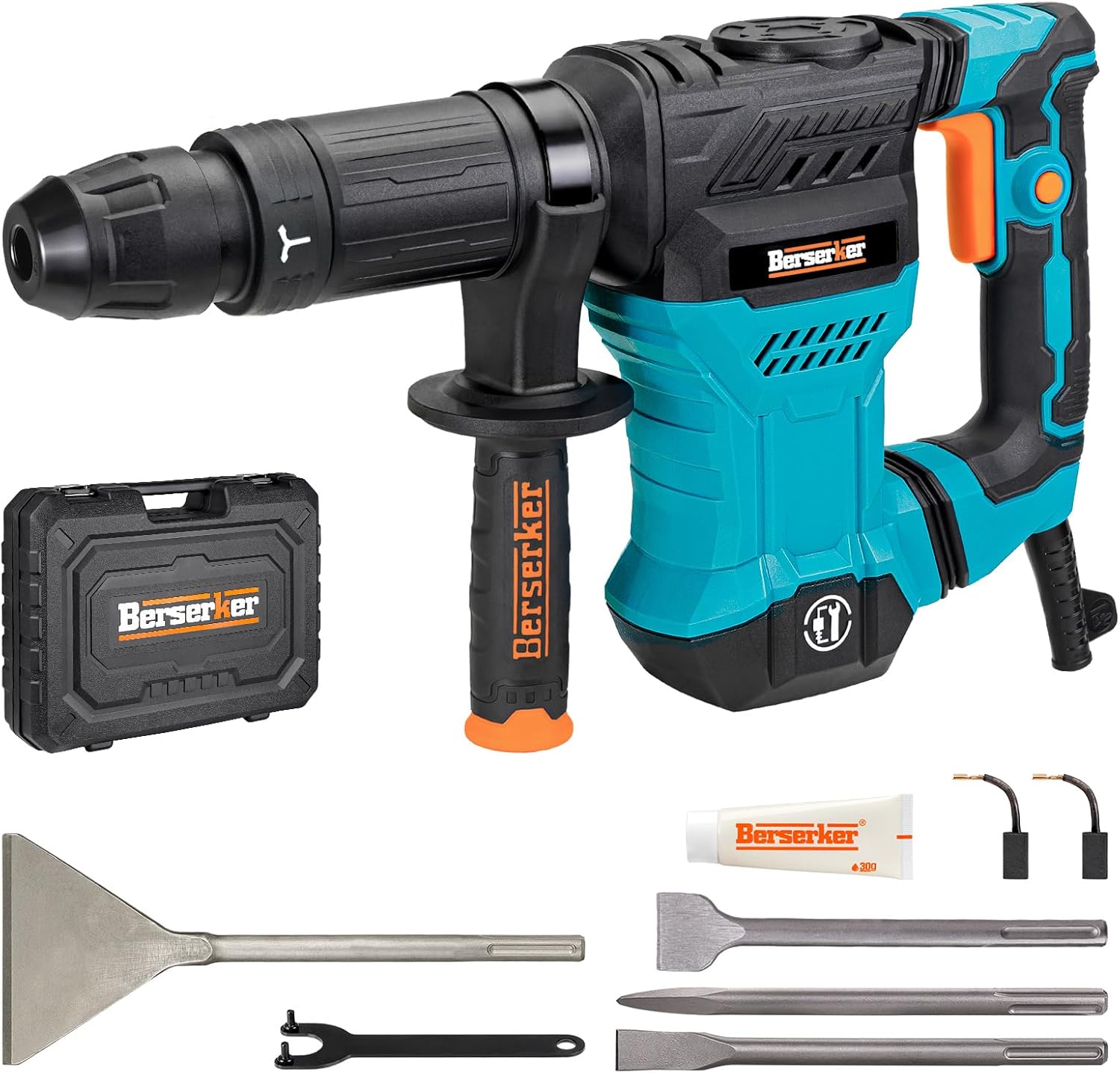 Berserker 12-Pound SDS-Max Demolition Jack Hammer with 6 x 15 In. SDS Max Wide Scaling Chisel