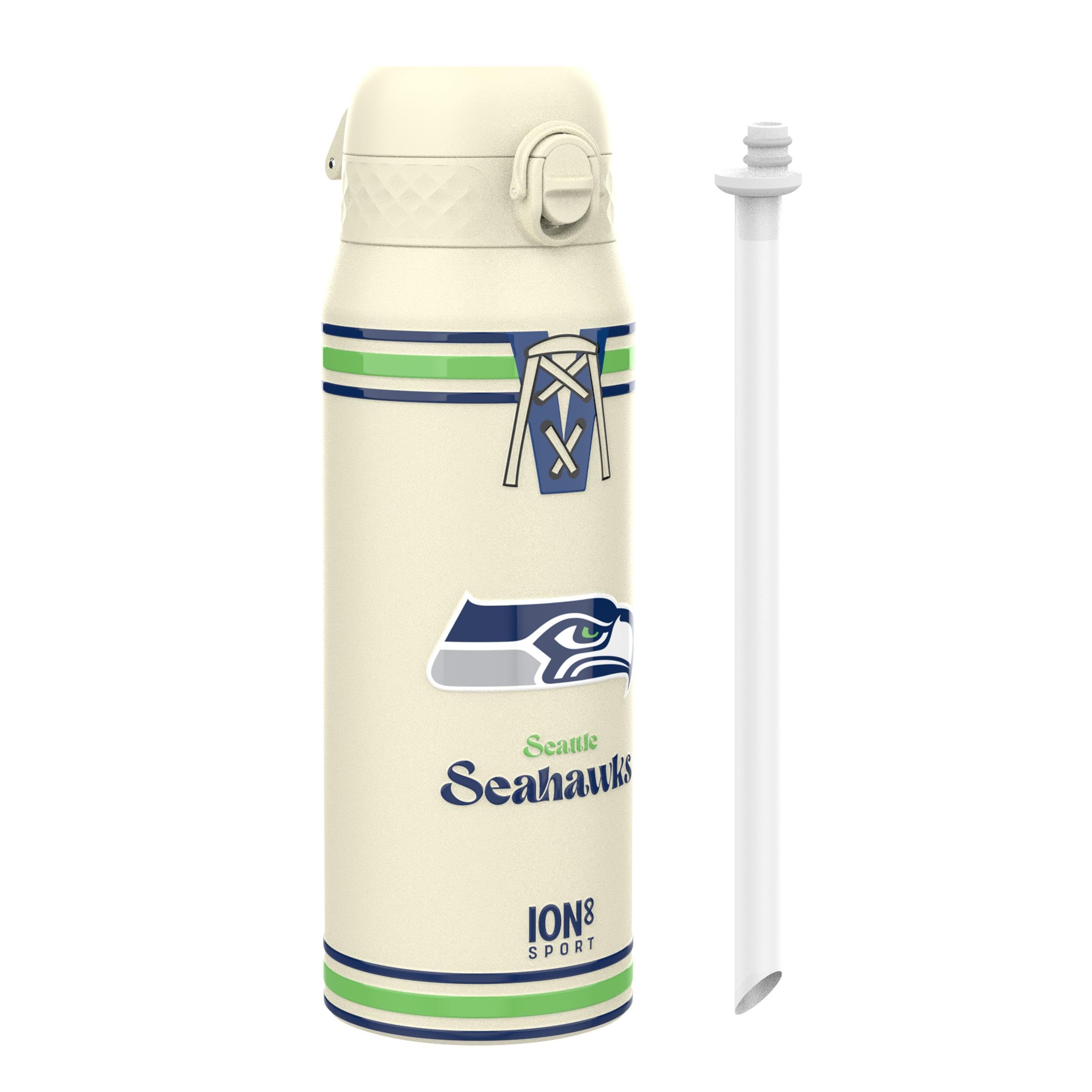 Rackhams Nfl X Ion8 Insulated Steel Water Bottle, Nfl Seahawks, 750Ml (24Oz)