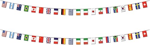 Miniatura 10 de Beistle - 57738 Beistle Party Supplies, banderín de bandera internacional, multicolor (paquete de 2)