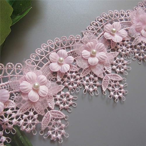 Miniatura 5 de 2 yardas solubles de flores de uva con ribete de encaje bordado, vestido de novia de punto de 2.8in de ancho, hecho a mano, cinta de encaje,