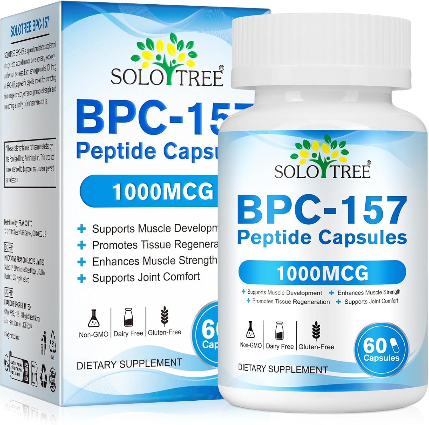 BPC-157 Peptide Capsules, Supports Healthy Muscles & Gut, Gluten-Free (1)