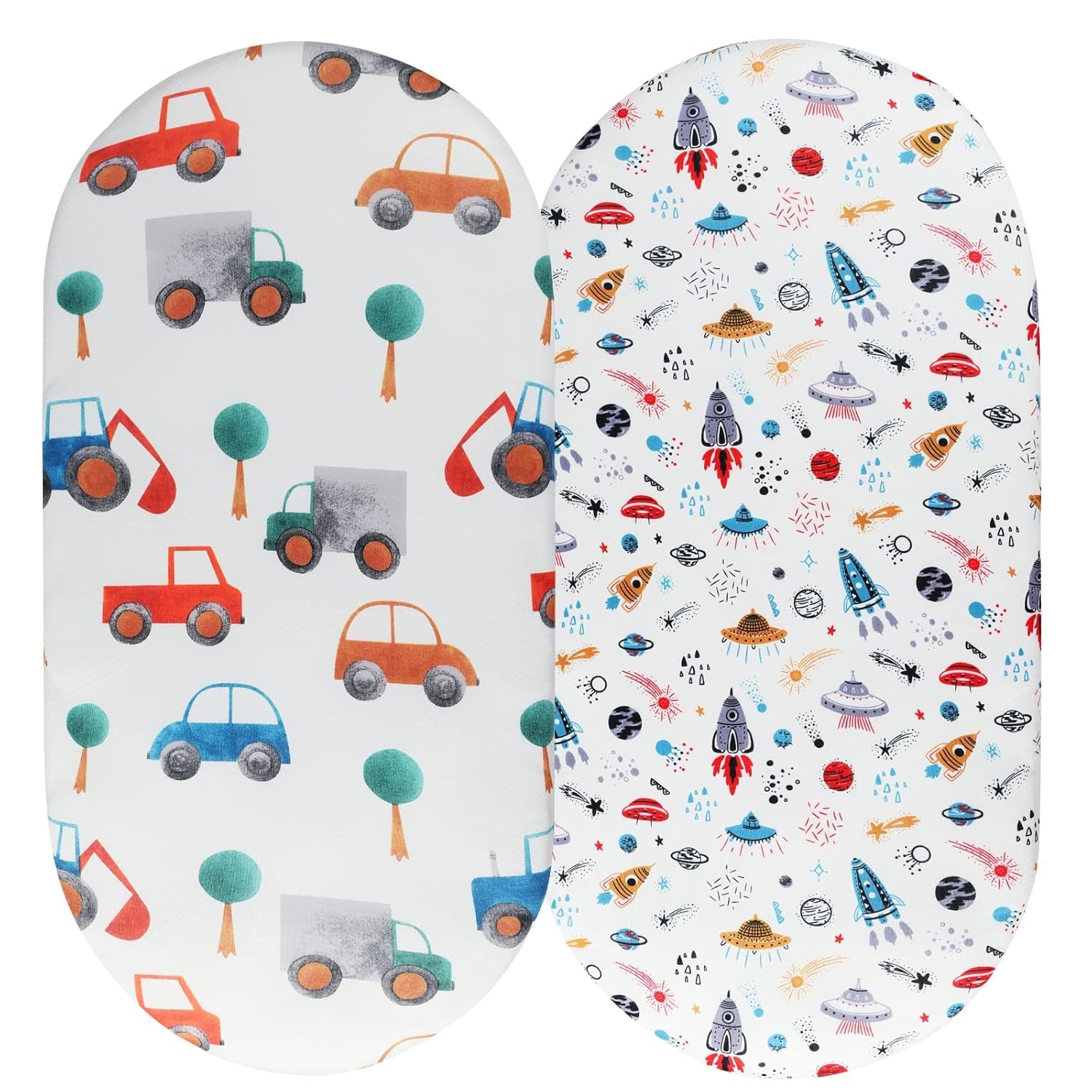 Pack n Play Sheet Stretchy Fitted Mini Crib Sheets 2 Pack