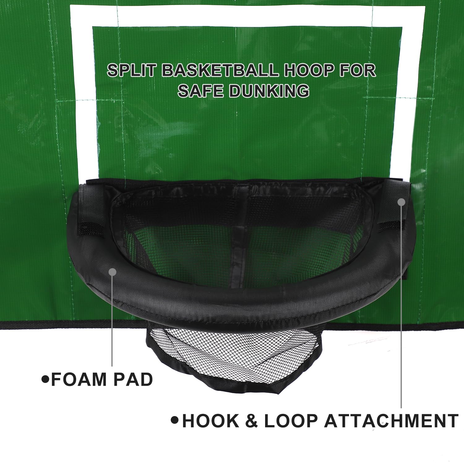 Lasuroa Panier De Basket Pour Trampoline – Kit Complet Avec Mini Ballons Et Gonfleur, Fixation Carrée Pour Enfants Et Adultes, Intérieur/Extérieur