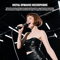 Vista 2 de NEEWER NW-040 Micrófono dinámico cardioide con cable XLR, carcasa rígida de metal, micrófono unidireccional para instrumentos musicales, voz