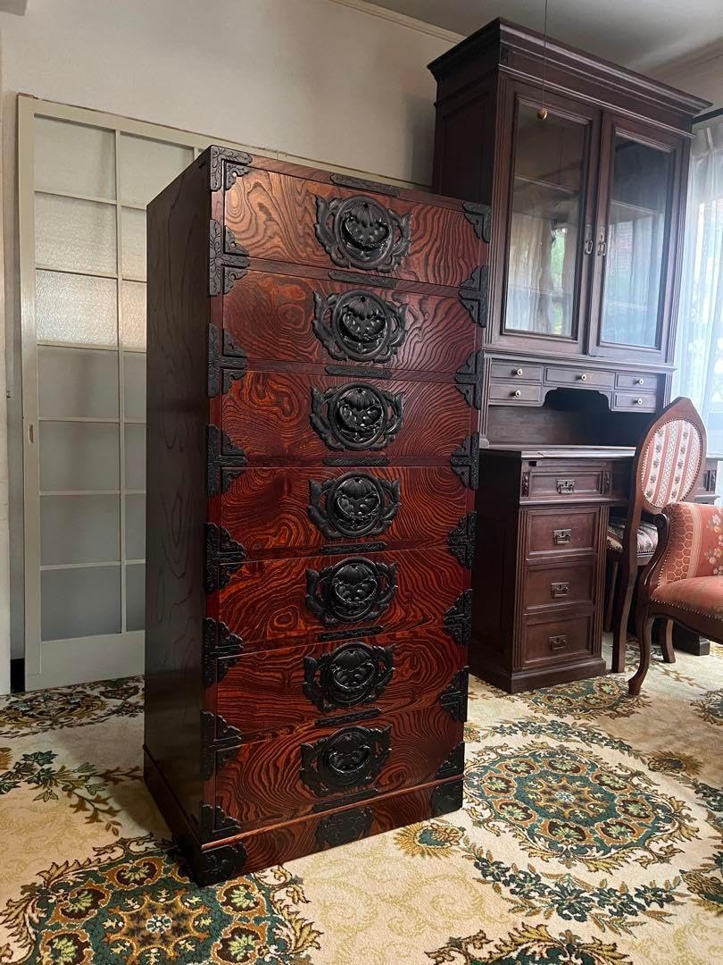 岩谷堂 箪笥 七段 チェスト 七ツ袖 欅材 民芸品 家具 和 家具 インテリア 岩谷堂 箪笥 七段 チェスト 七ツ袖 欅材 民芸 家具 和 家具 インテリア