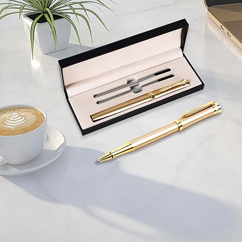 Miniatura 3 de Bolígrafo con caja de regalo, bolígrafo de escritura de lujo con 2 recambios de tinta negra extra, bolígrafos ejecutivos, ancho de línea, 0.020 in,