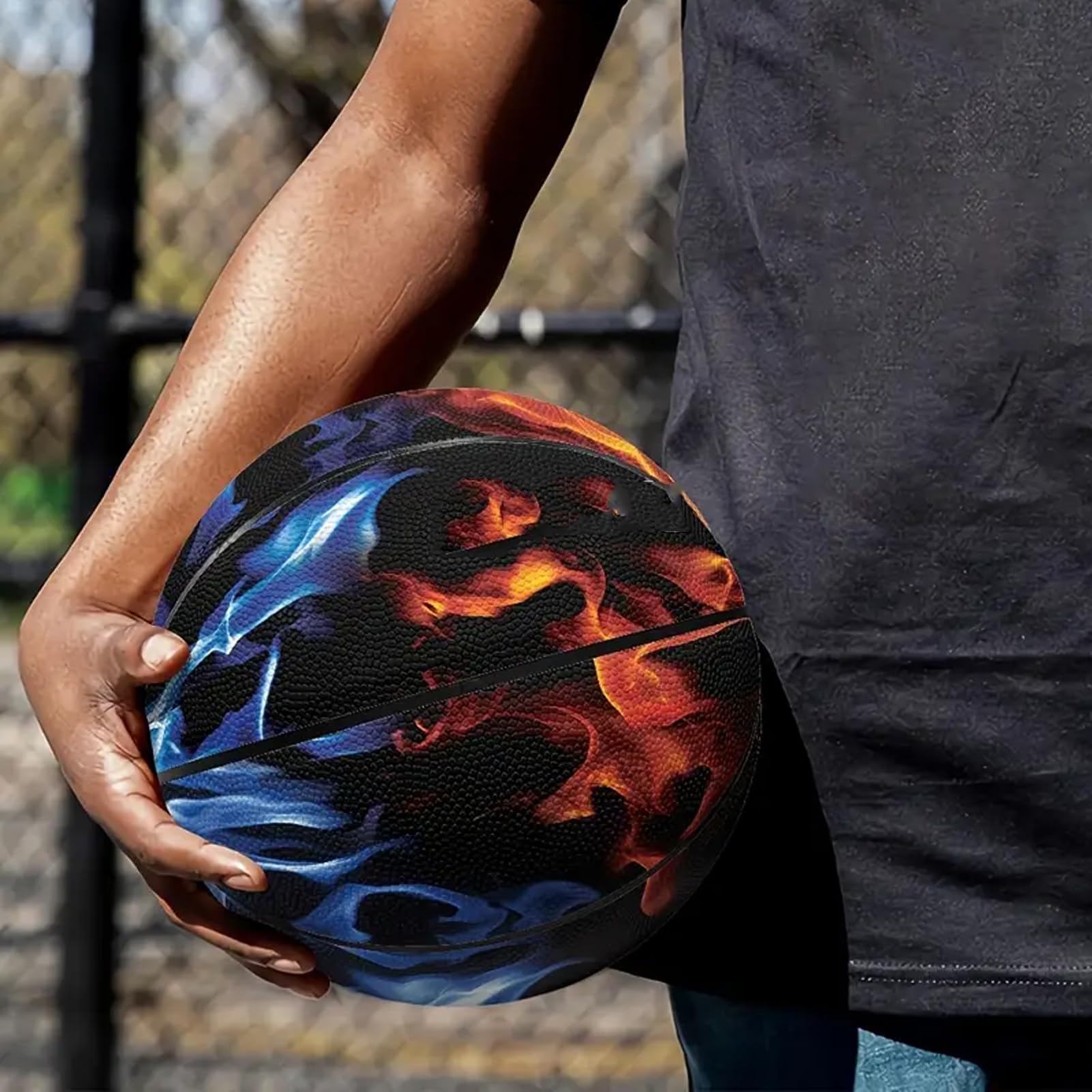 Ballon de Basket Personnalisé Décoratif, Ballon de Basket Taille 5/7, Adapté à Une Utilisation en intérieur/extérieur, pour Les équipes (Impression intégrale)