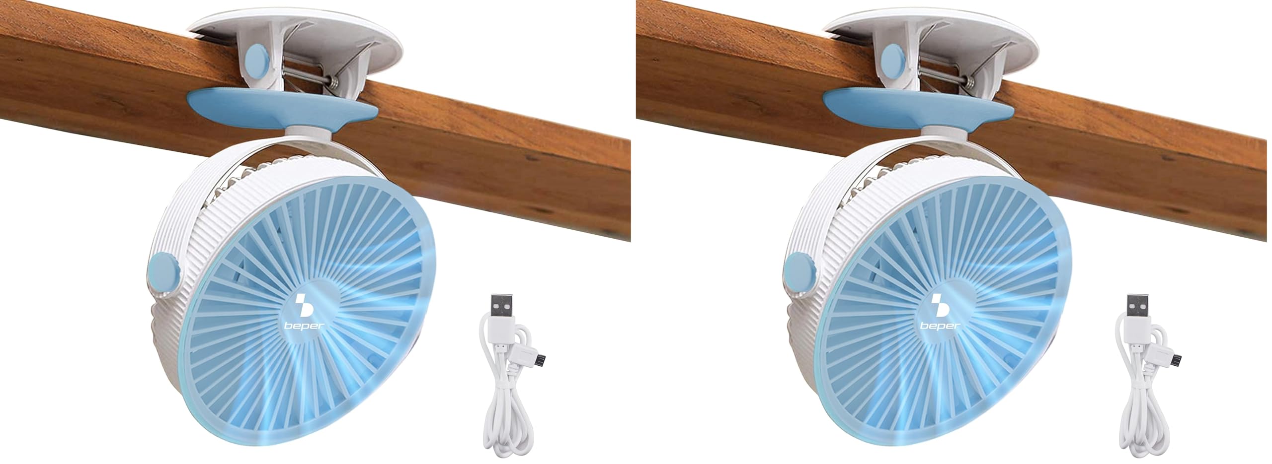 Mini ventilateur rechargeable portable USB à clip 3 vitesses Beper