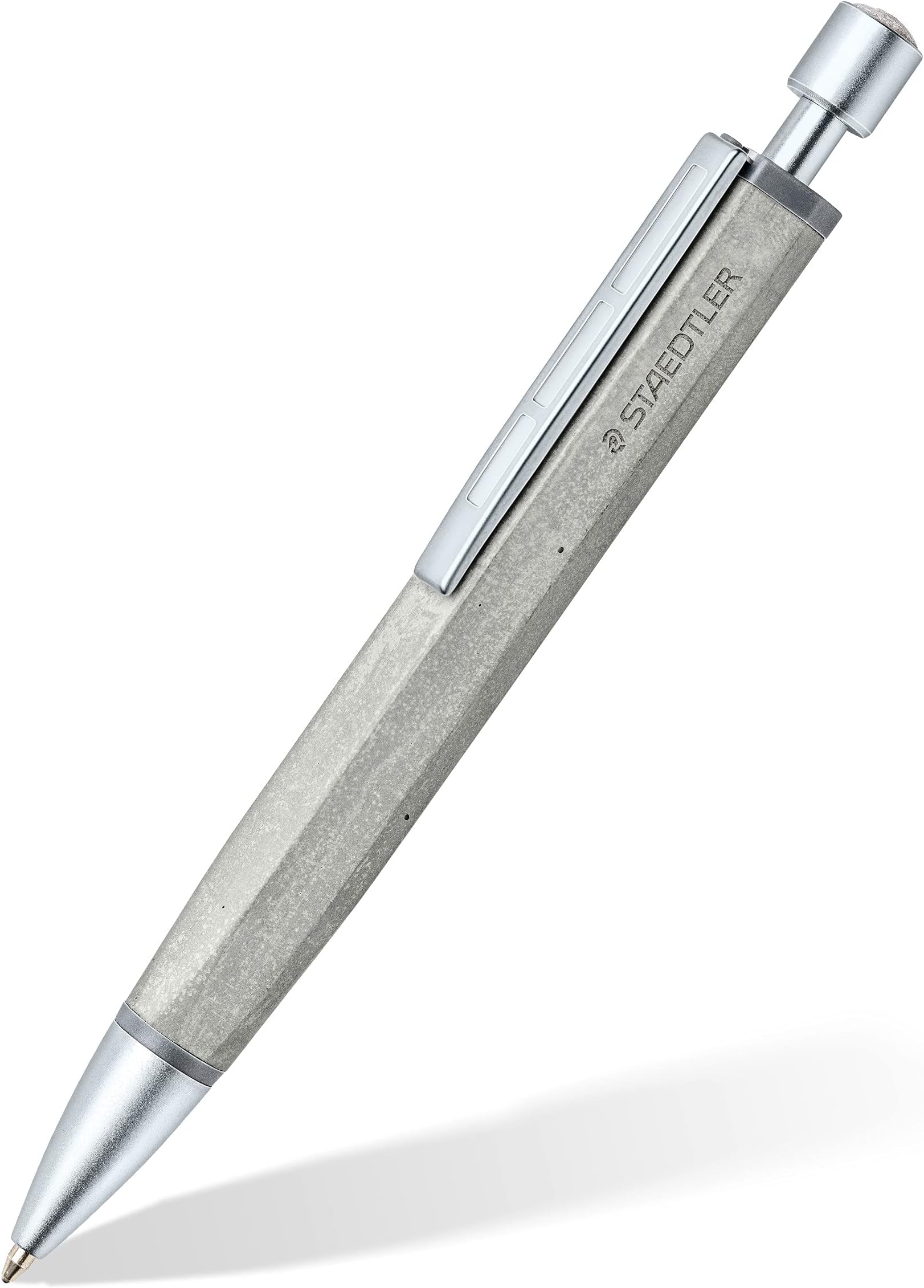 STAEDTLER 441CONB2-9 Concrete Premium Retractable Ballpoint Pen - Medium Line Width, Grey (Pack of 1)