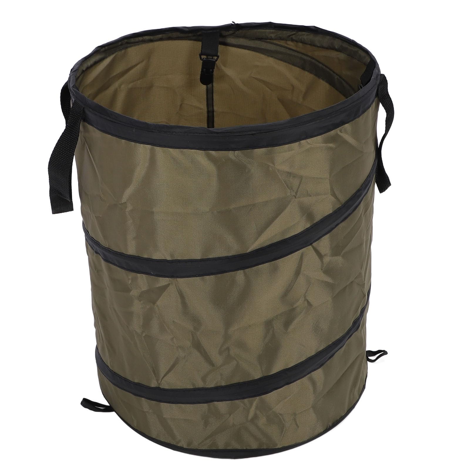 37L Mittelgroße Camping -Mülldose mit Großer Kapazität, Faltbarer Rasenblatt -Müllsack, Tragbarer Picknick -Lagerbehälter Im Freien für Garten, Oxford -Stoff, 37L (Dunkelgrün)