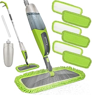 Spray Mop for Floor Cleaning Microfiber Mop Jet Wet Dust Mop with 6 Reusable Washable Microfiber Pads and 550ML Refillable Bottle Dry Wet Kitchen Mop for Hardwood Laminate Tile Floor Cleaner Household