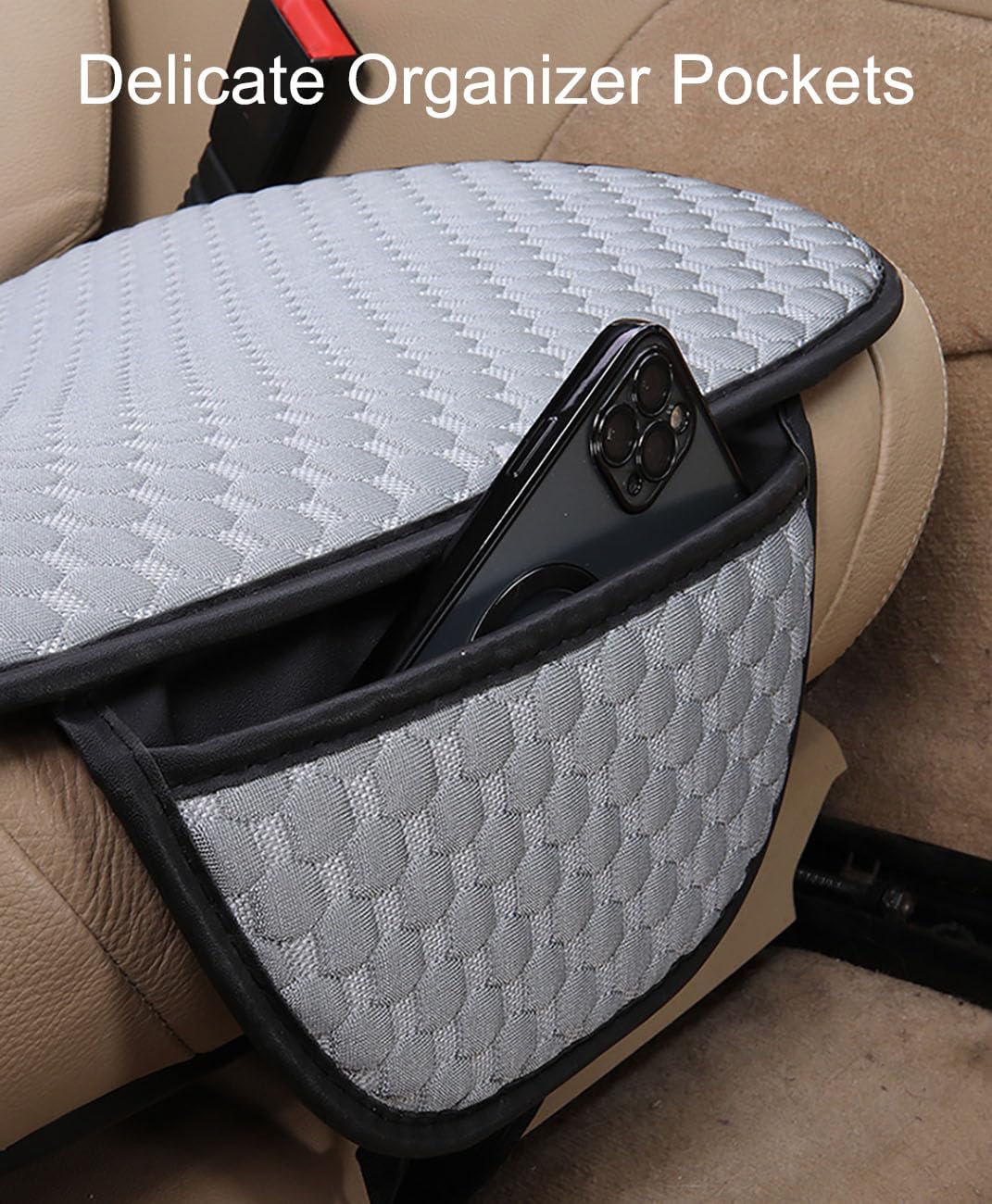 acdiac Universal Ice Silk Car Seat Cover Summer Auto Cool Cushion Breathable Cozy Non-Slip Car Seat Pads 3pcs/Sets (Gery)