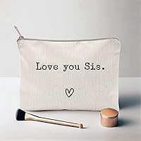 Vista 3 de Te Amo Hermana, regalo para hermana, Te Extraño, Envío Amor, estuche de maquillaje, bolsa de tocador, regalo para amigas, bolsa de maquillaje