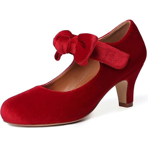 Mostrin Fashion Vintage Womens Small Bowtie Platform Pumps Ladies Sexy High Heeled Shoes