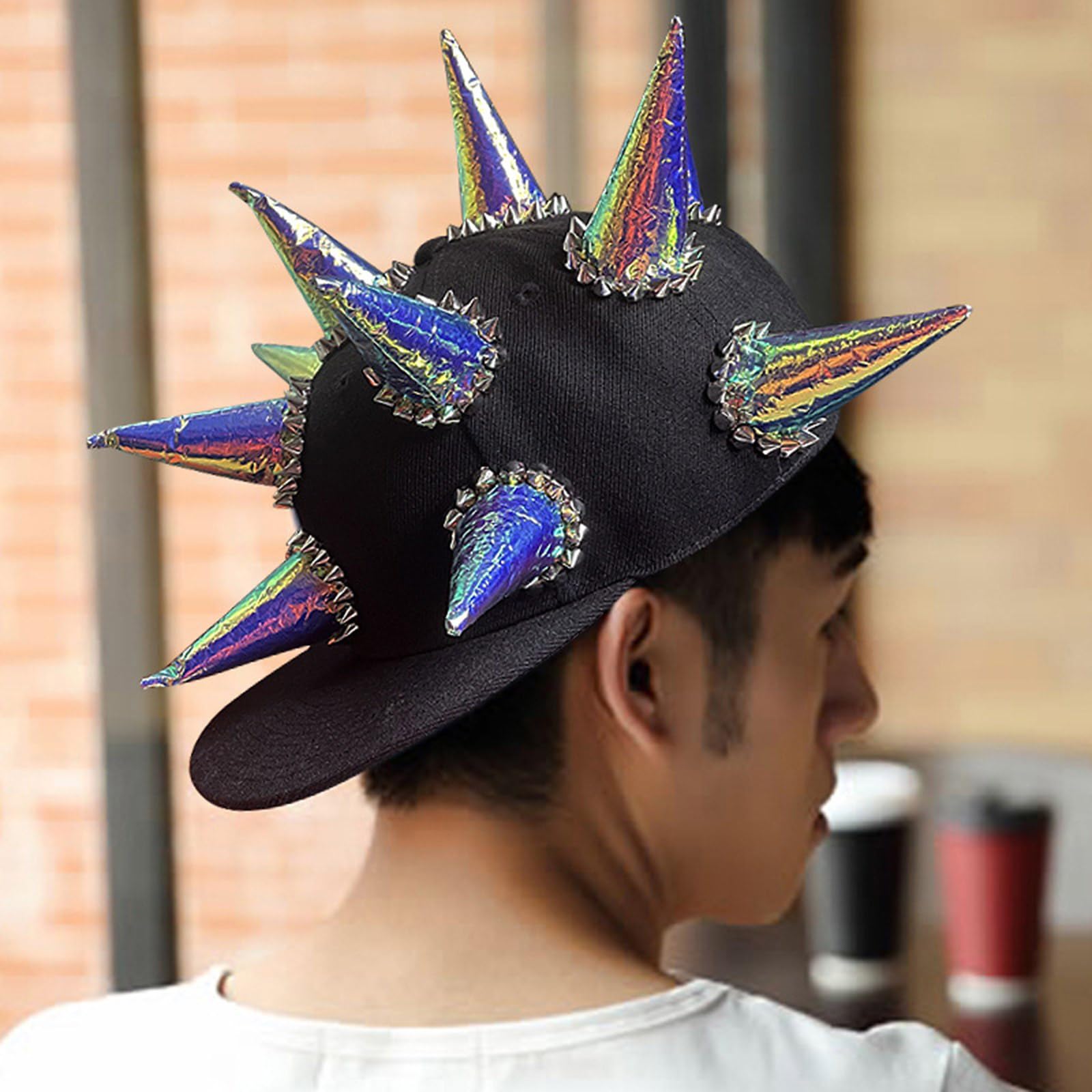 Cappello da baseball regolabile per donne e uomini a tesa lunga Spikes cappello Street Dance Hiphop Caps popolare cappello da sole per attività all'aperto