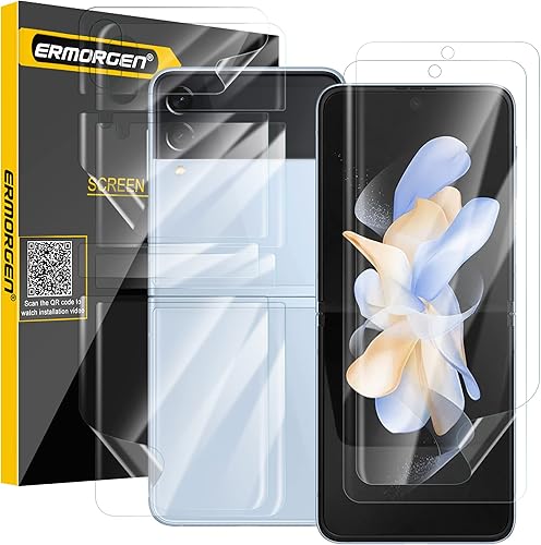 Miniatura 1 de Protector de pantalla compatible con Samsung Galaxy Z Flip 4 5G 2022 (cobertura completa) de alta definición de borde a borde HD, antiarañazos
