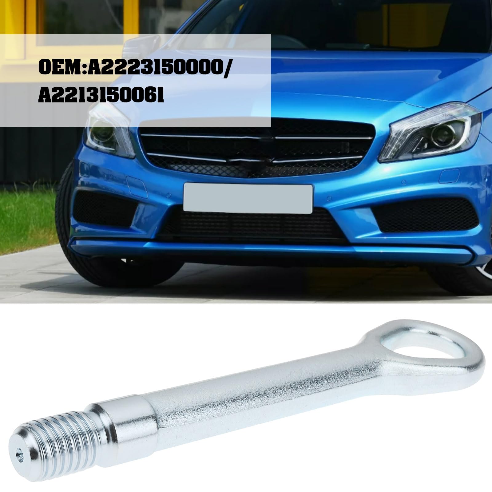 SG Store Crochet de Remorquage à Filetage Droit M22 A2223150000 A2213150061 Compatible avec Mercedes-Benz Classe ABC W176 W205 W246