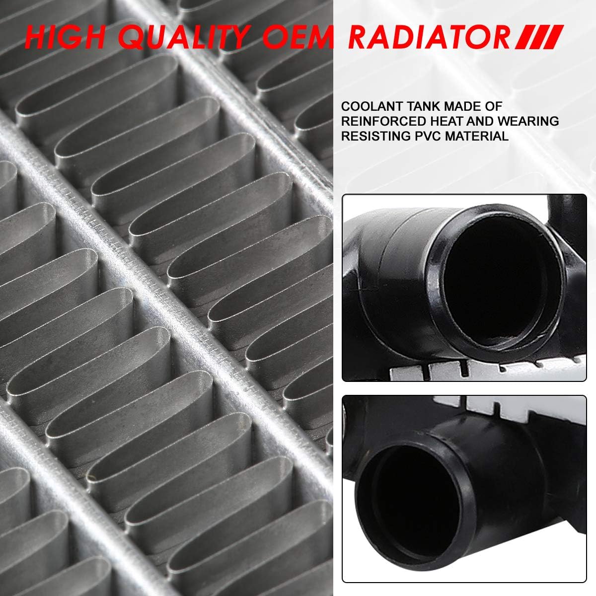 Auto Dynasty Radiator Compatible with 1995-2001 Sportage 2.0L AT MT, DPI 2057 Factory Style 1-Row Cooling Radiator, Aluminum Core