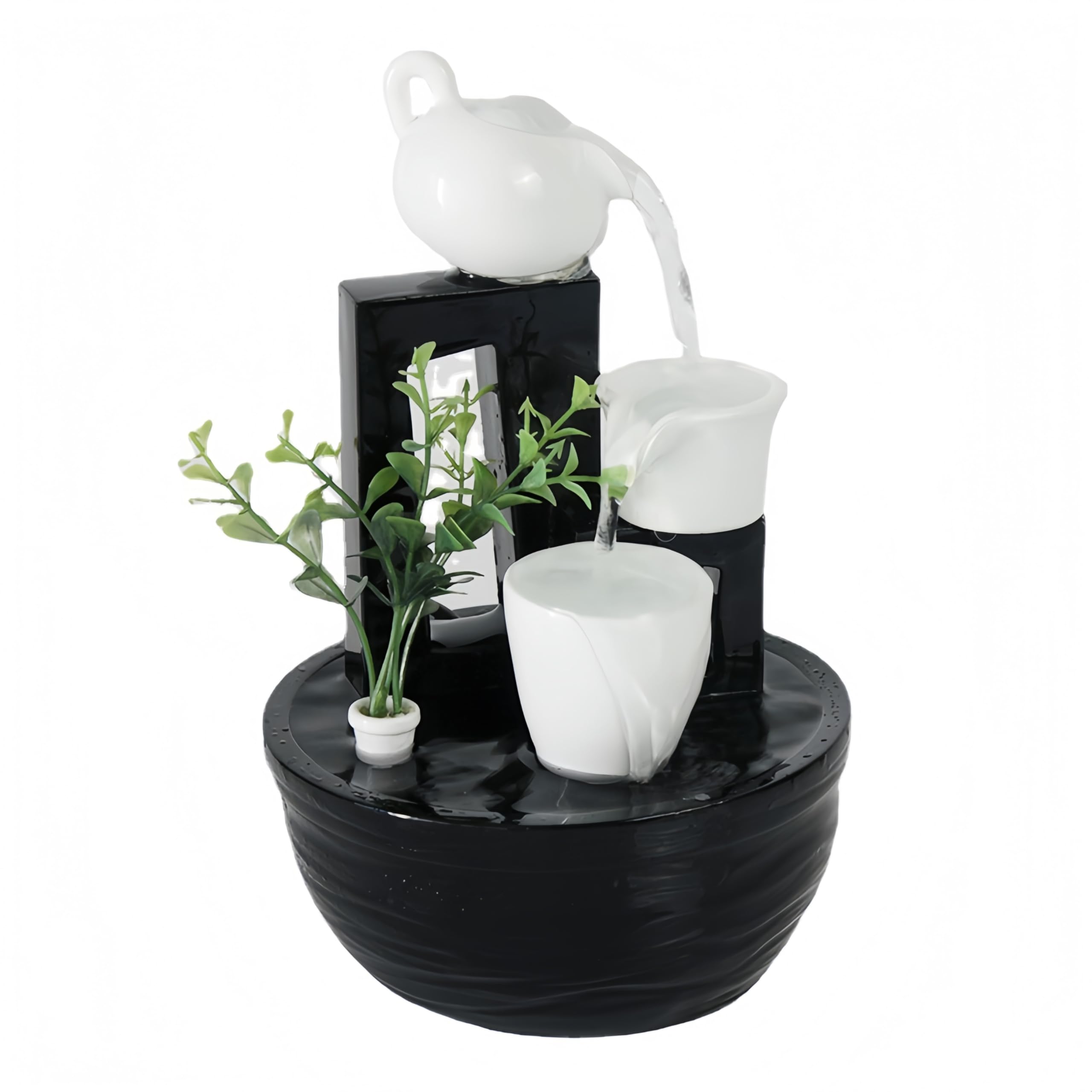 Fuente de Agua de sobremesa para Interiores: decoración para meditación, relajación, Yoga, Estudio, té, Sala de Estar, Oficina y salón de Belleza.