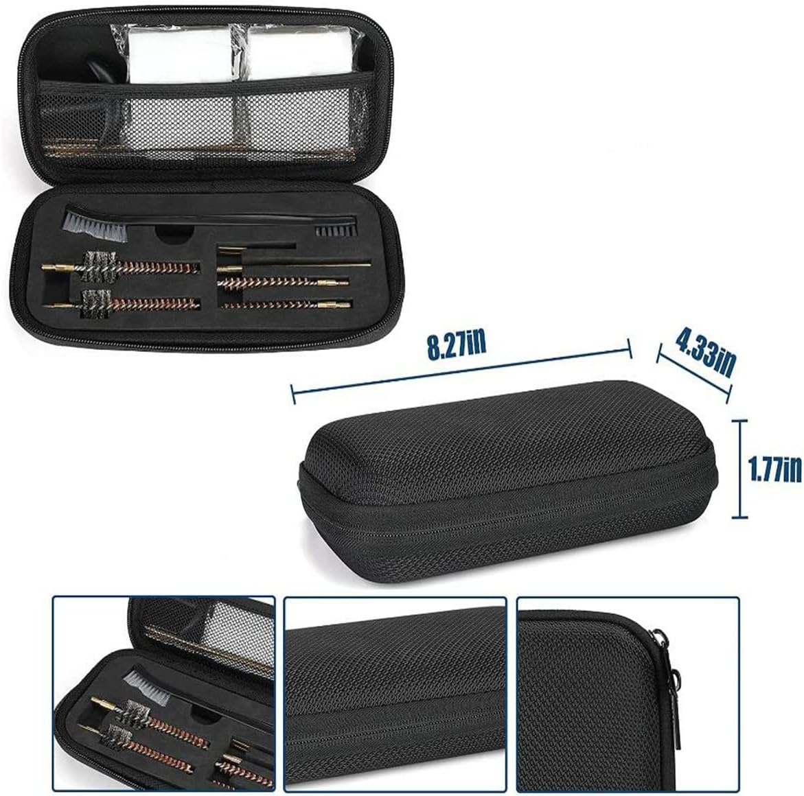 Gun Cleaning Kits, Universal Handgun Cleaning Kit, Include Bronze Bore Brush, Brass Slotted Tips, Nylon Brushes, Gun Cleaning Kit for .223 Cal / 5.56mm