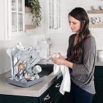 Termichy Sac de séchage pour biberon : grand porte-biberon vertical - Space Épargnez le sac de dragage pour les biberons et le nettoyage des pièces de pompe (Gray)