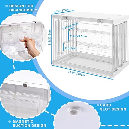 Miniatura 2 de Vitrina para mini figuras de acción, 3 capas de protección a prueba de polvo, caja ciega de almacenamiento, colección de escaparate de