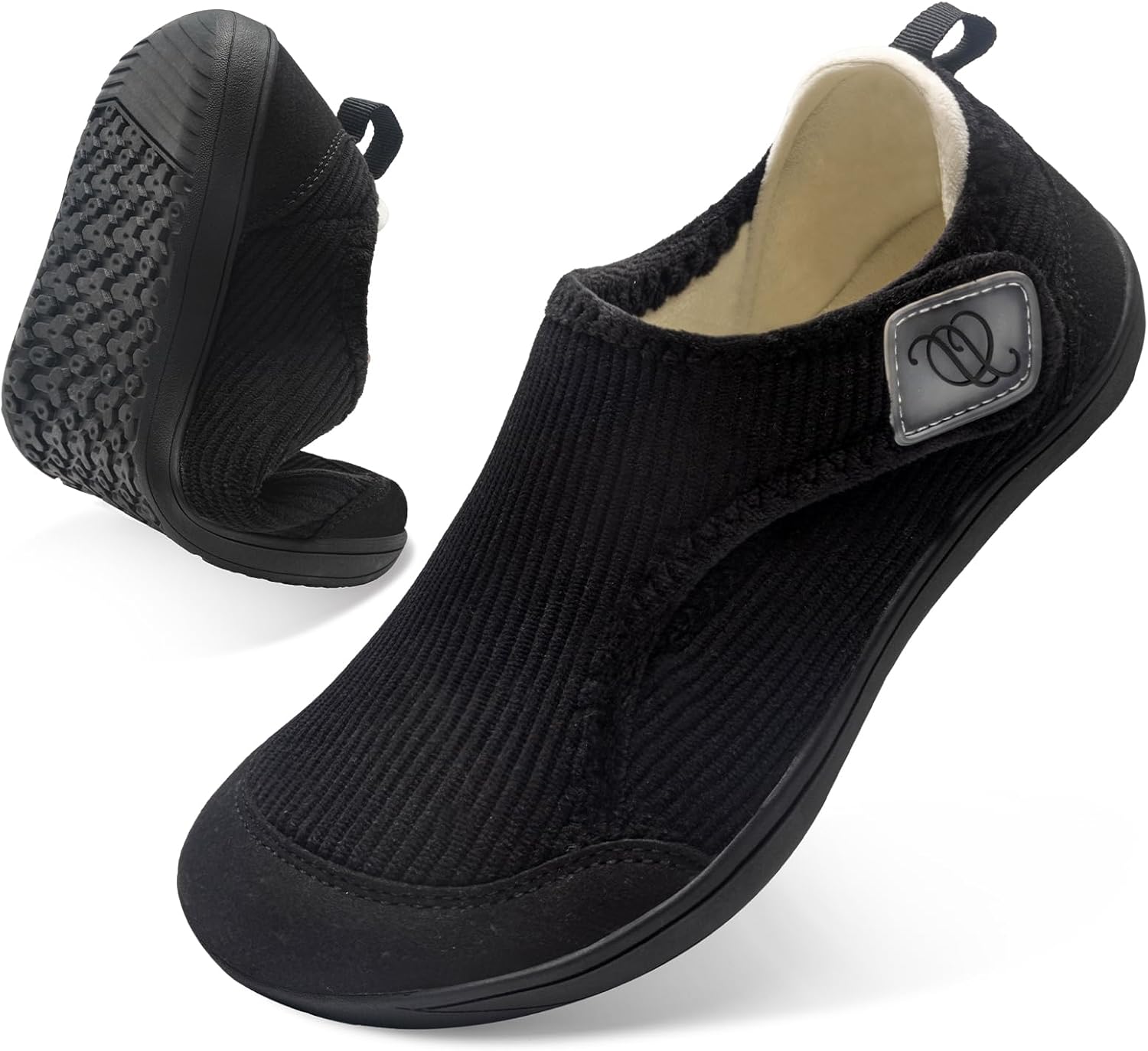 Comfortable Wide Diabetic Shoes for Women Mes,Barefoot House Shoes Slippers for Women Indoor Outdoor,Adjustable Zero Drop Edema Shoe for Neuropathy, Breathable Nursing Shoe Wide Width Casual Sneakers