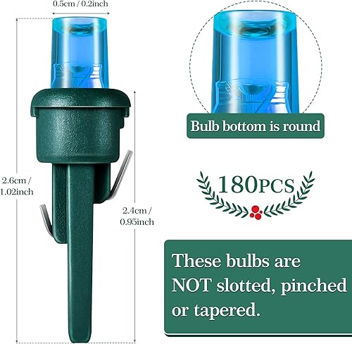 Miniatura 2 de Guirnalda de luces LED de 0.197 pulgadas de diámetro, bombillas LED de repuesto de alambre de gran angular, para interiores y exteriores, decoración