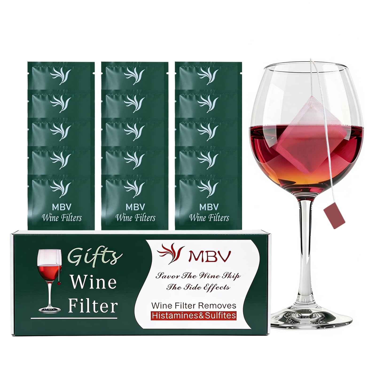 15 PCS Wine Filters, Wine Purifier To Remove Sulfite And Histamine