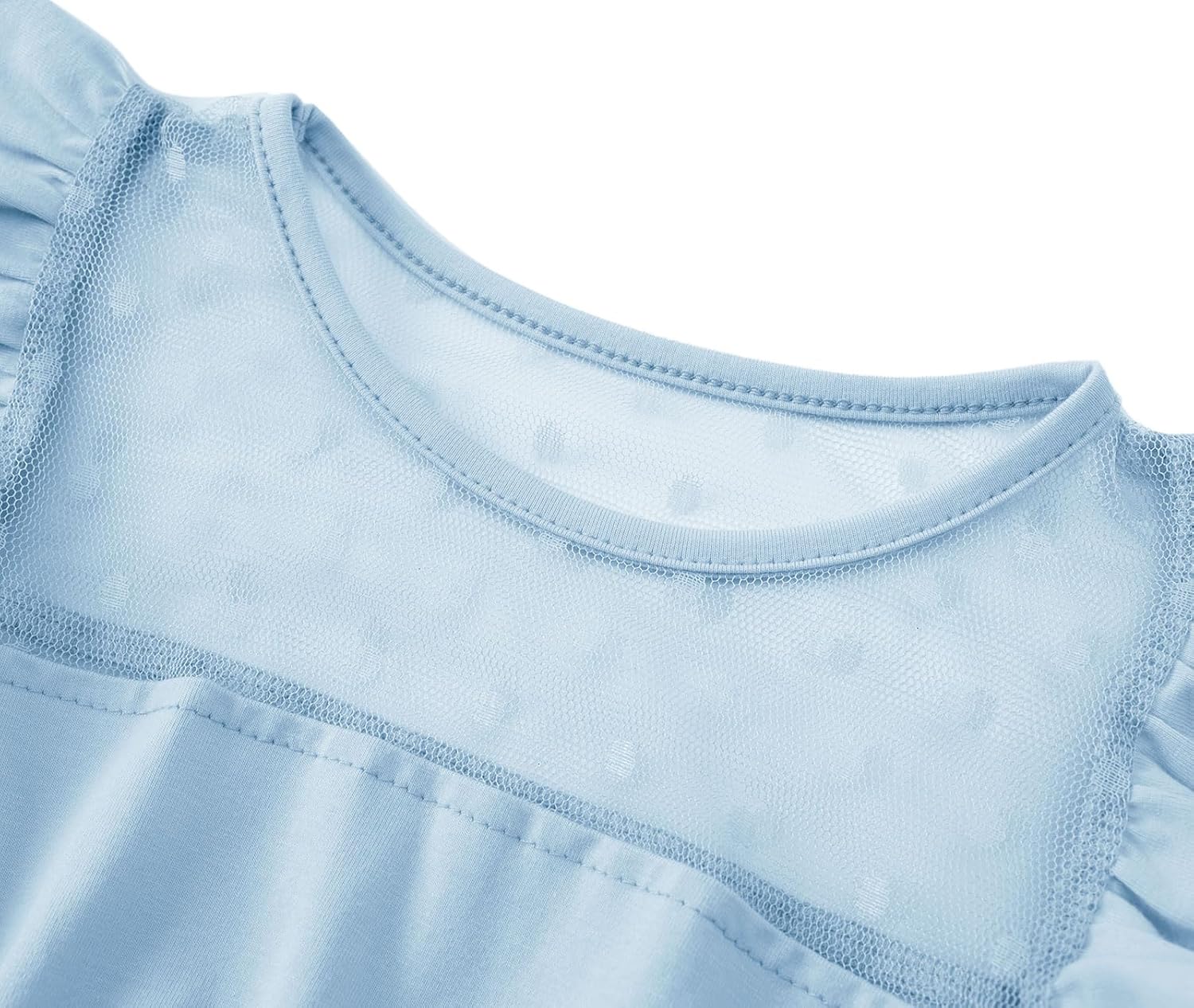 Dutebare Girl Tutu Dress Ruffle Sleeve Toddler Tulle Dresses Cute Princess Party Sundress - Image 4