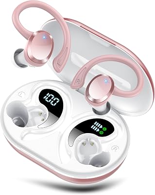 Cuffie Bluetooth, Auricolari Bluetooth 5.4 con Stereo Hi-Fi, Display LED, 68 Ore Cuffie Wireless con 4 ENC Cancellazione Rumore Microfono , 2026 Nuovo Impermeabile IP7 Cuffie Wireless per Sport
