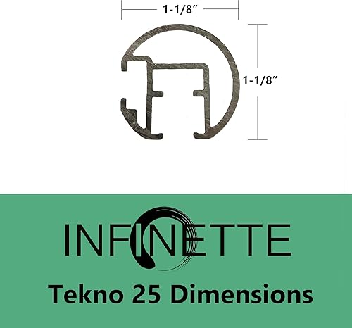 Miniatura 6 de Tekno 25 Linea - Juego de cortineros transversales individuales de 1-18 pulgadas de diámetro, 72 pulgadas, color granate