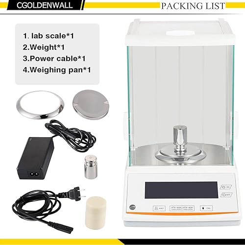 Miniatura 6 de CGOLDENWALL 0.1mg balanza analítica de alta precisión 0.00oz balanza de laboratorio digital balanza de precisión balanza electrónica para