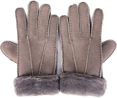 Amazon.com: Mosa Guantes de piel de oveja de doble cara de invierno para  mujer : Ropa, Zapatos y Joyería
