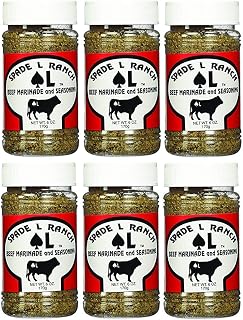 Spade L Ranch Beef Marinade & Seasoning 6oz, 6-Pack - Premium Flavor Booster for Steaks, Grills & Roasts