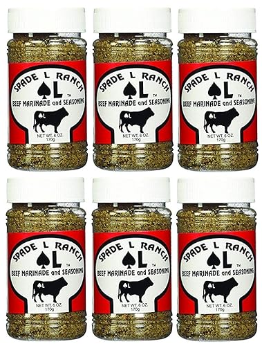 Spade L Ranch - Adobo y condimento de carne de res, 6 onzas (paquete de 6)