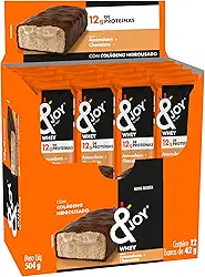 Barra de Proteína Enjoy com Whey Sabor Amendoim + Chocolate - Caixa com 12 unidades de 42 g