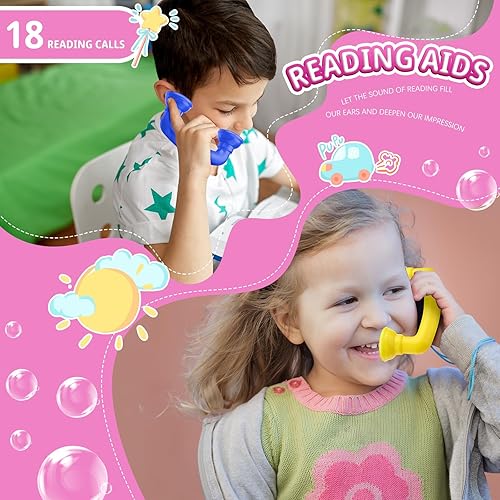 Miniatura 5 de Honoson Teléfonos de lectura de susurro, comentarios auditivos, teléfono de lectura, aula, escucharme a mí mismo, teléfono con sonido, herramienta