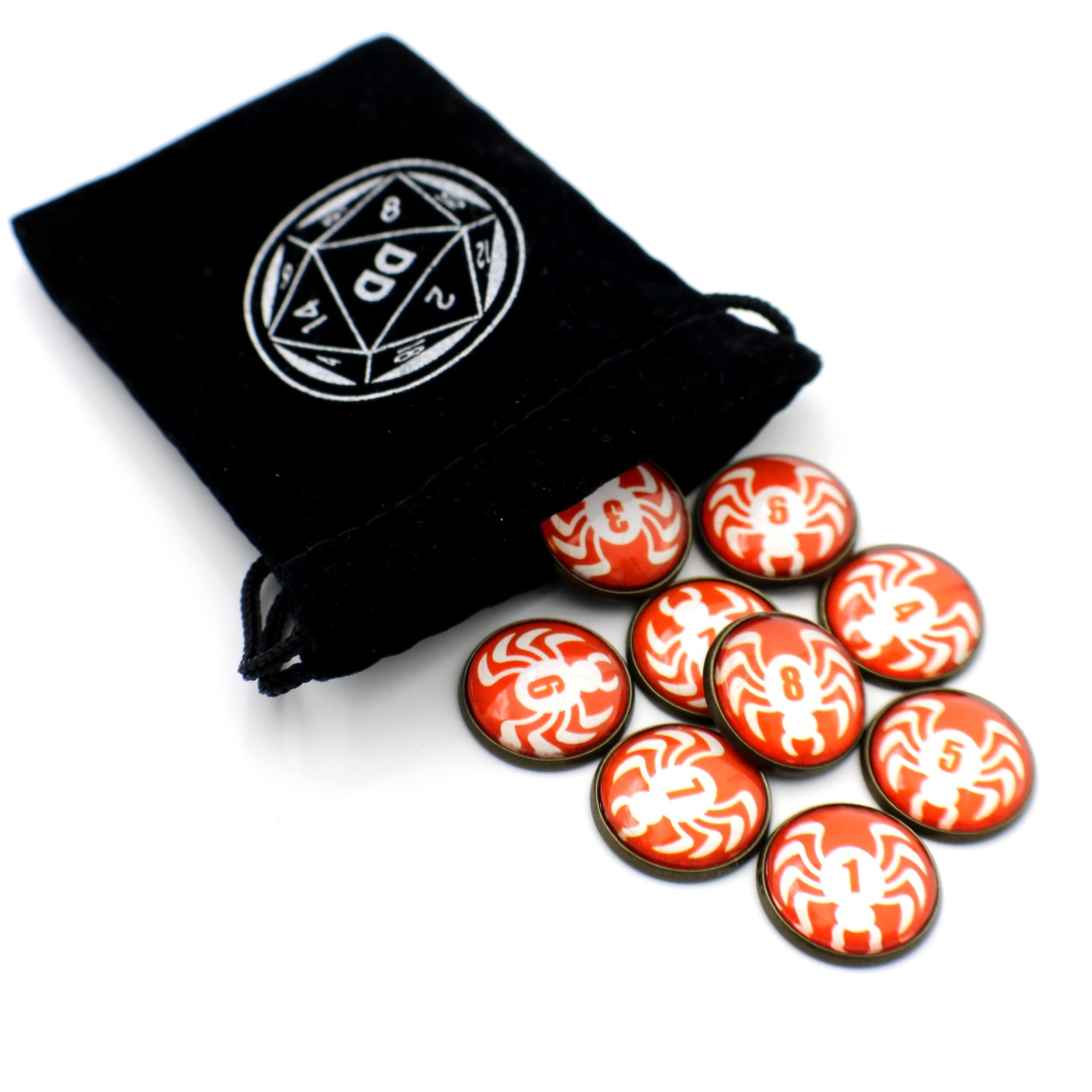 D&D Numbered Monster Token Markers for Dungeons and Dragons (Spider)