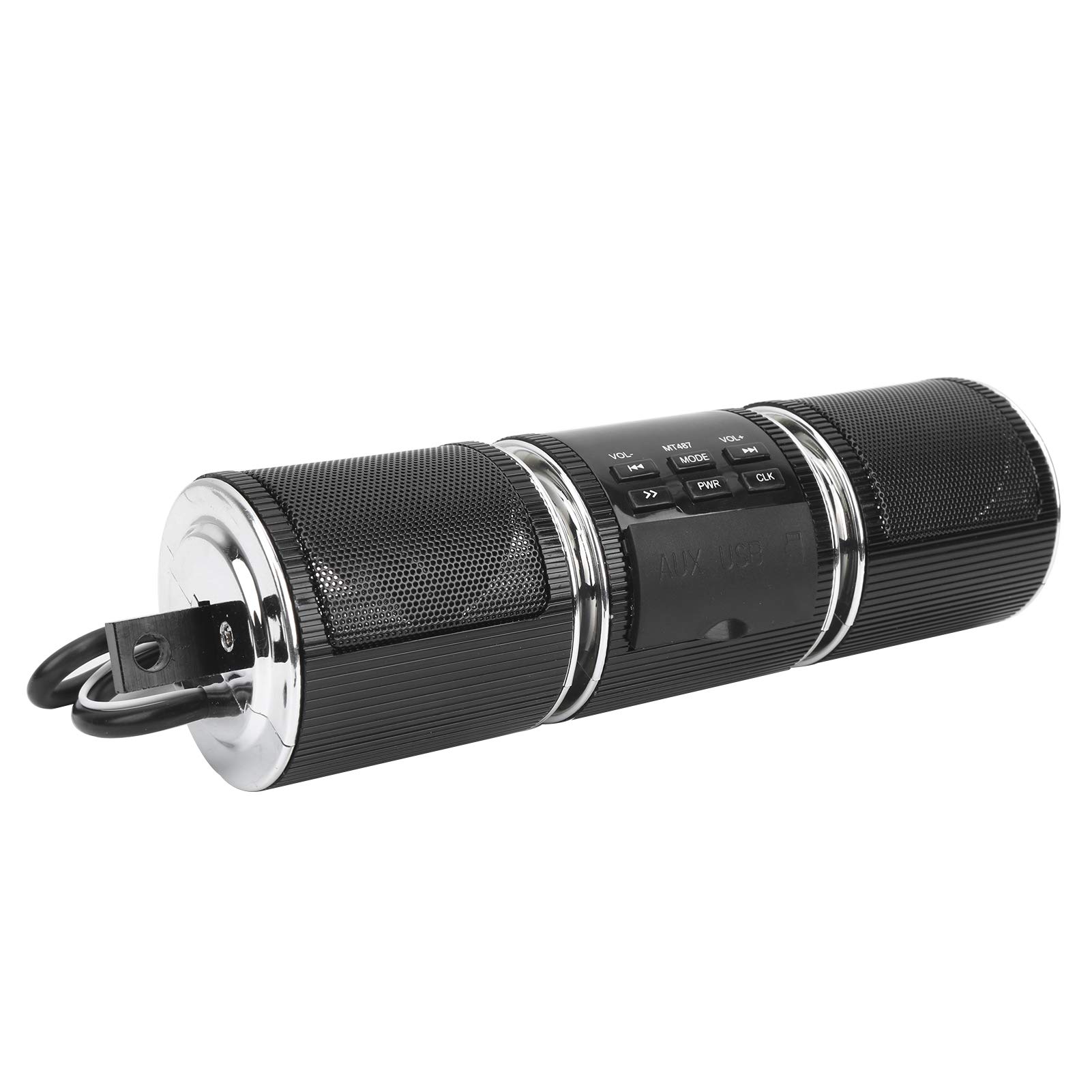 aqxreight Altoparlante Stereo per Moto di Lettore per Manubrio Audio Impermeabile MP3 (Black)