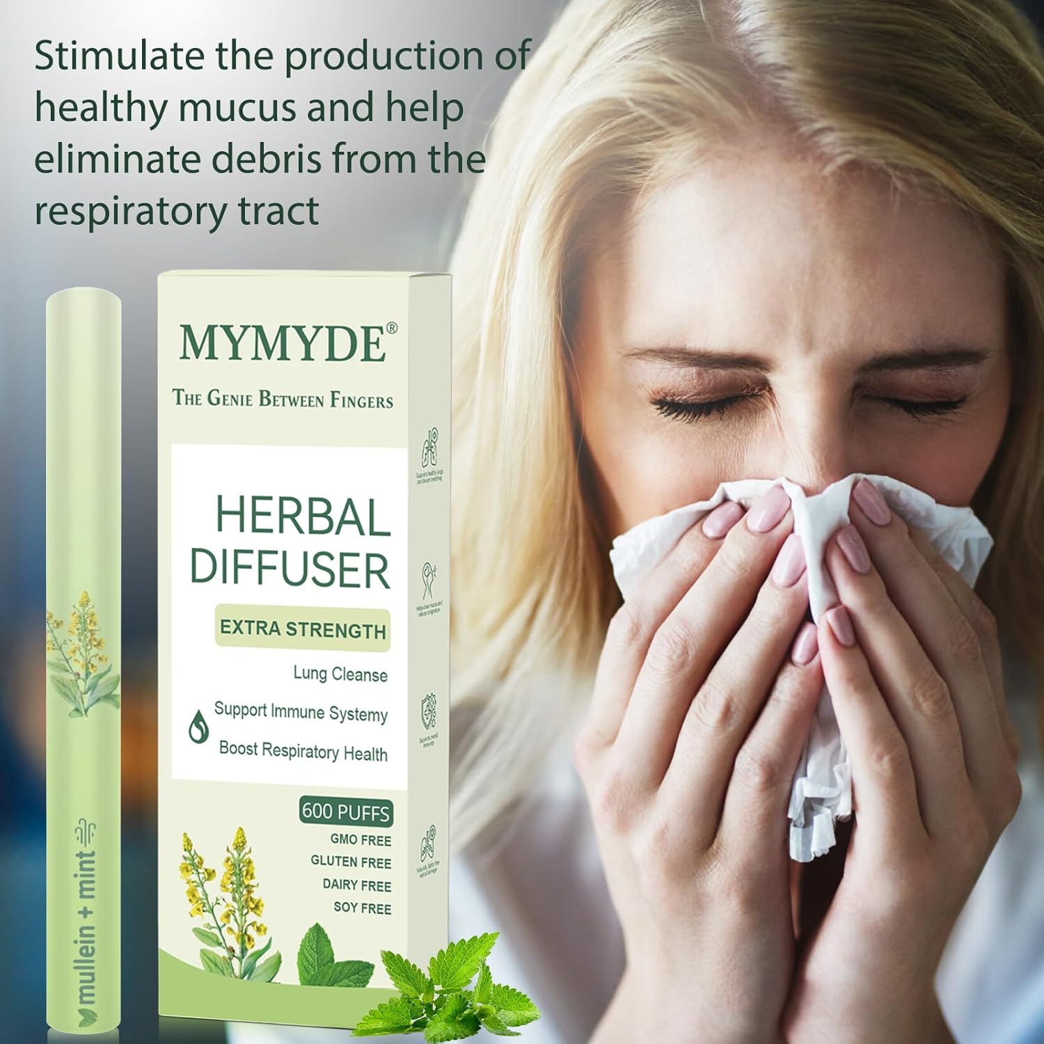 Herbal Diffuser Sticks Upgraded - Thyme & Mint Extract - Designed for Lung Detoxification and Oral Freshness - Soothing Relaxation Sticks - Your Choice for Health and Aromatherapy