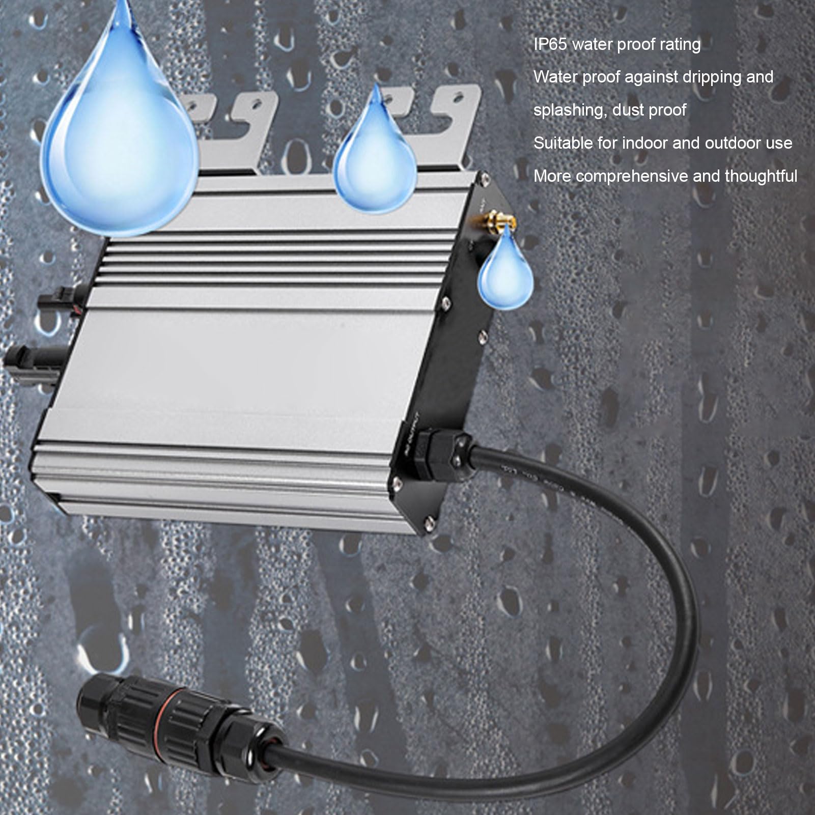Solar Grid Tie Wechselrichter 700W mit WiFi, DC 20V auf 60V PV Module oder DC 36V/48V Batterie Eingang MPPT Mikro Wechselrichter, AC 180V auf 265V Ausgang IP65 Wasserdicht App Überwachung
