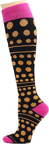 Miniatura 4 de 6 pares de calcetines de compresión de algodón peinado de 8-15 mmHg con soporte graduado hasta la rodilla para mujer