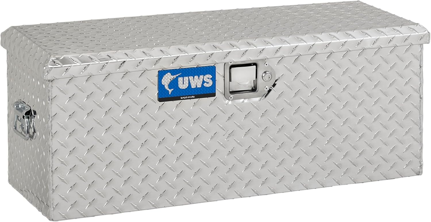 UWS EC20001 32-Inch Heavy-Wall Aluminum ATV Storage Box, RigidCore Lid , Black