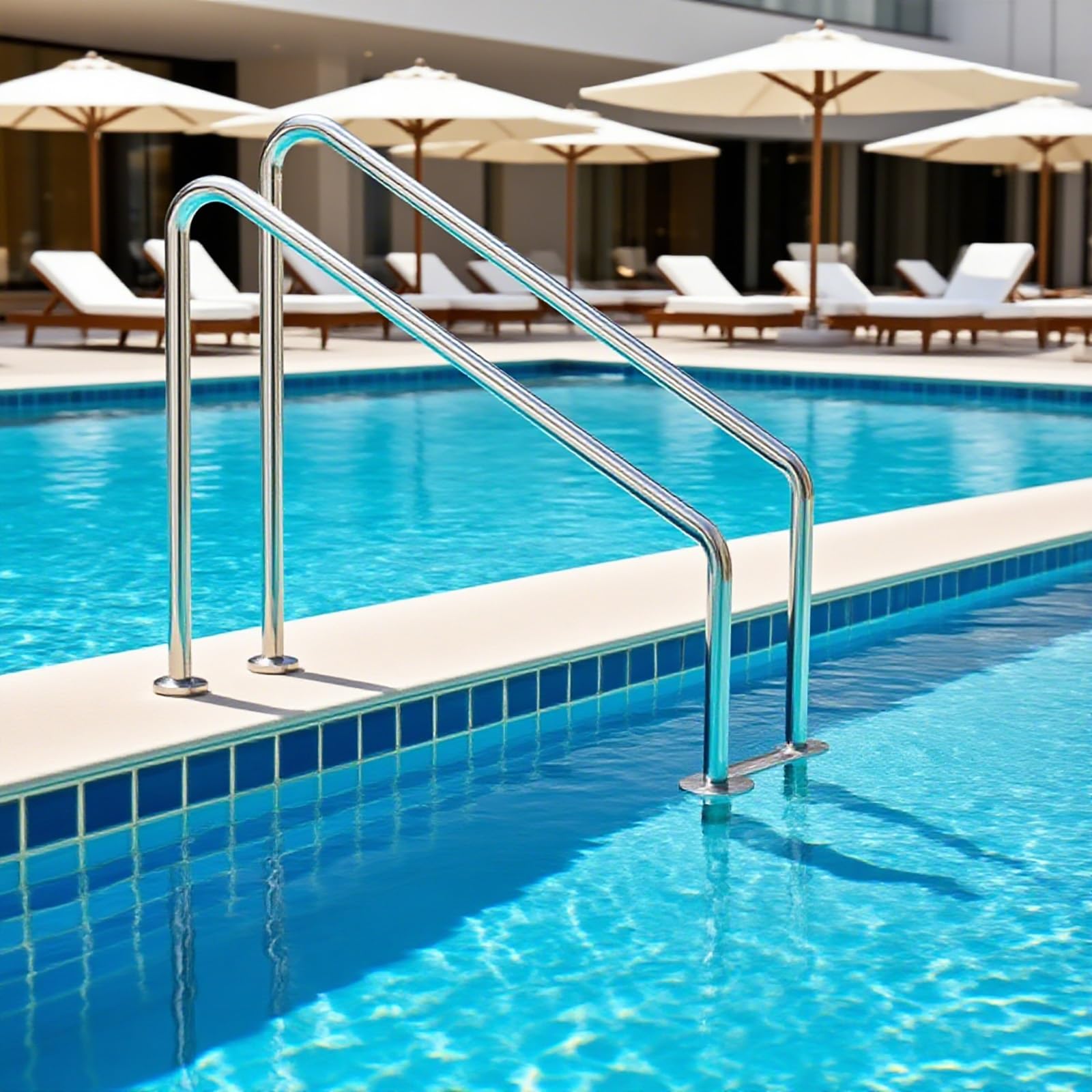 Swimming Pool Handrail, Durable Swimming Pool Stair Rail, Quick Mount Accessories, Pool Railing for Home Inground Pool Water Park
