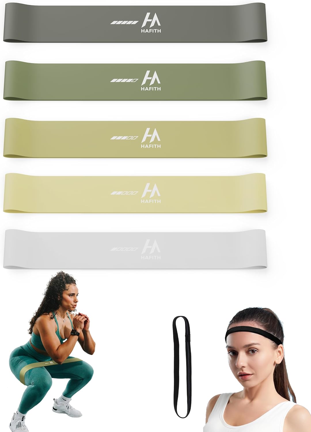 Resistance Bands Set, Exercise Bands, Resistance Bands for Working Out, Booty Bands for Women and Men, Workout Bands for Physical Therapy,Yoga