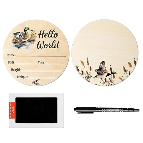 Miniatura 39 de R HORSE Letrero de anuncio de nacimiento de bebé con rotulador, letrero de nombre de bebé floral rosa con almohadilla de tinta para manos y huellas