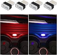Vista 23 de 4 lámparas LED USB para el interior del automóvil, mini luz nocturna LED portátil, kit de iluminación ambiental de interfaz USB enchufable