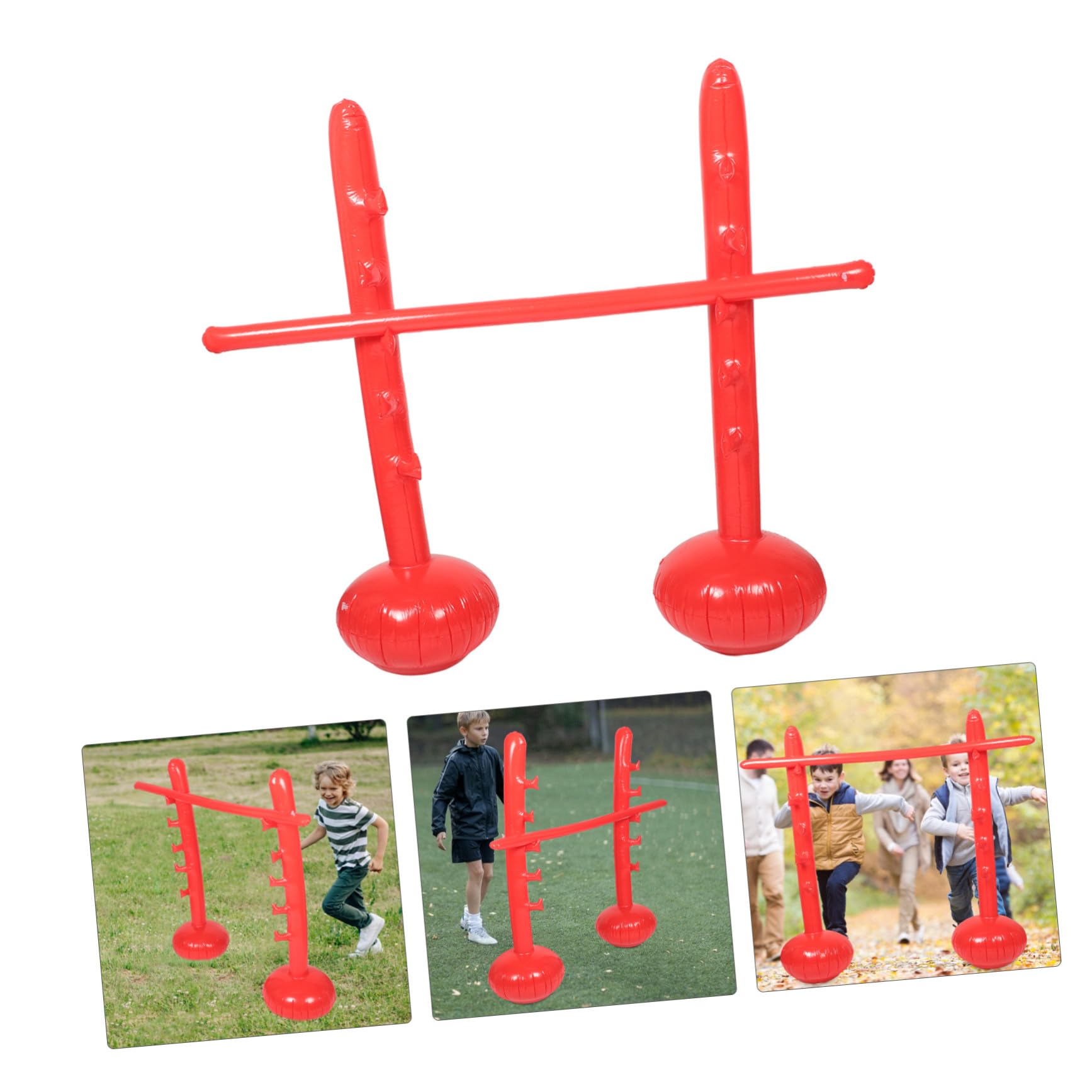 Poste de Salto Inflable Rojo de Plástico para Fiestas y Actividades