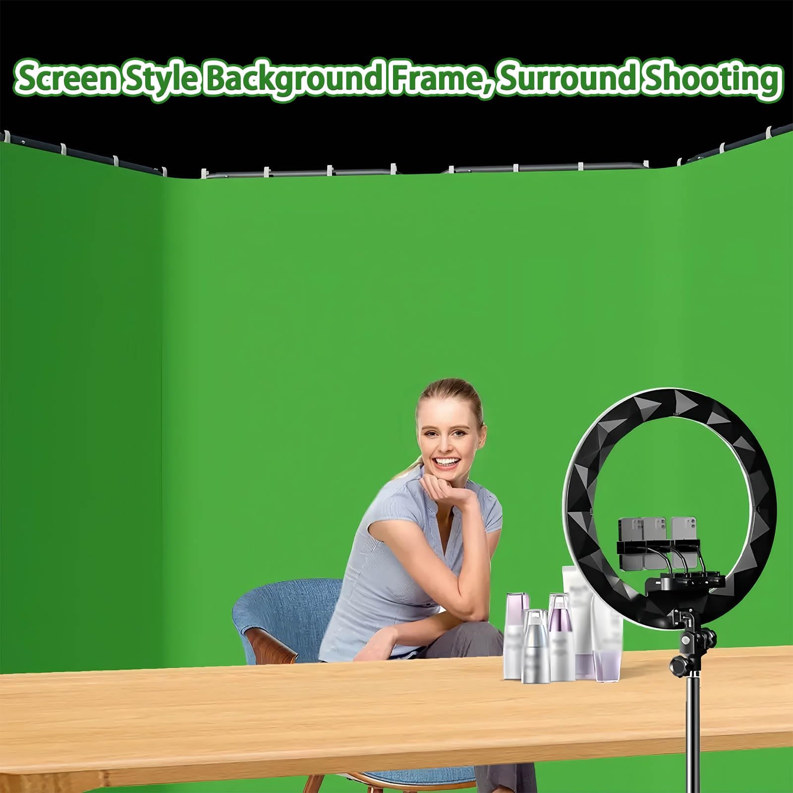 Grande schermo fotografico con sistema di supporto per la produzione professionale di foto e video